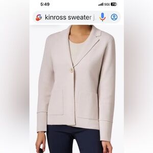 NWT Kinross lilac sweater blazer beautiful size s